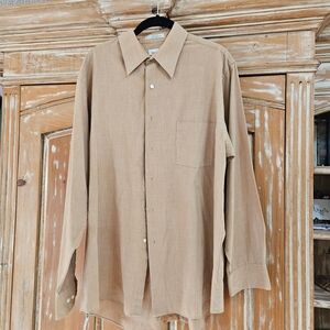 Van Heusen Tan Casual Button Down Shirt